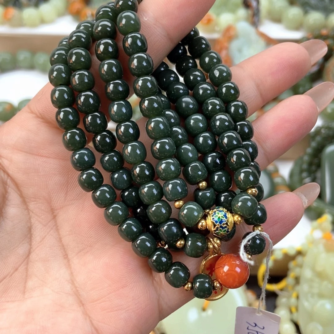 透闪石质玉手串未镶嵌