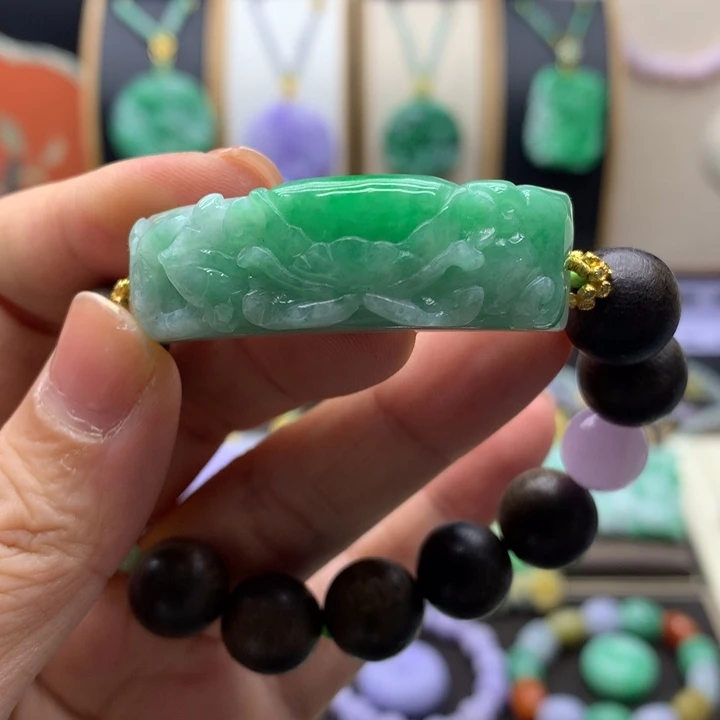 翡翠未镶嵌手链翡翠手牌