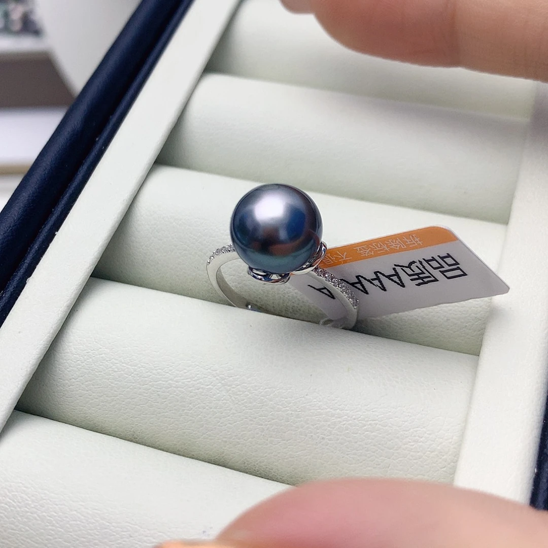 海水珍珠银S925镶嵌戒指W6