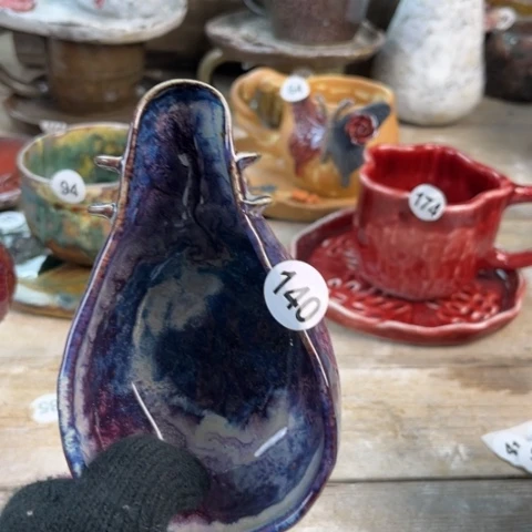 盘熠樹日式手捏道路茶具