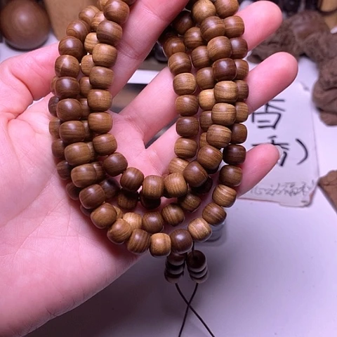 檀香木手串/手链檀香黑肉8/9/108横纹虎皮沉