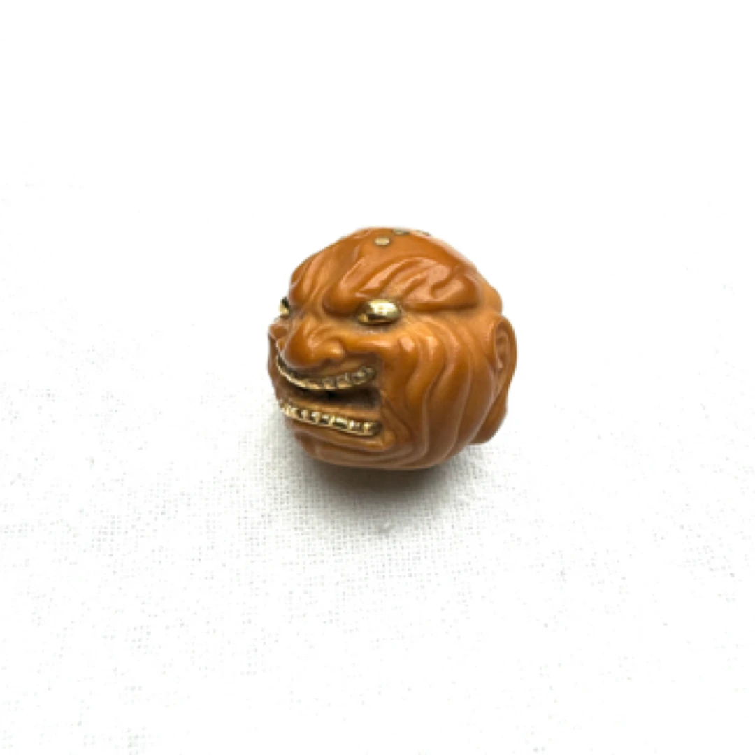 猴头核桃雕刻单颗纯手工满镶嵌大金牙恶僧