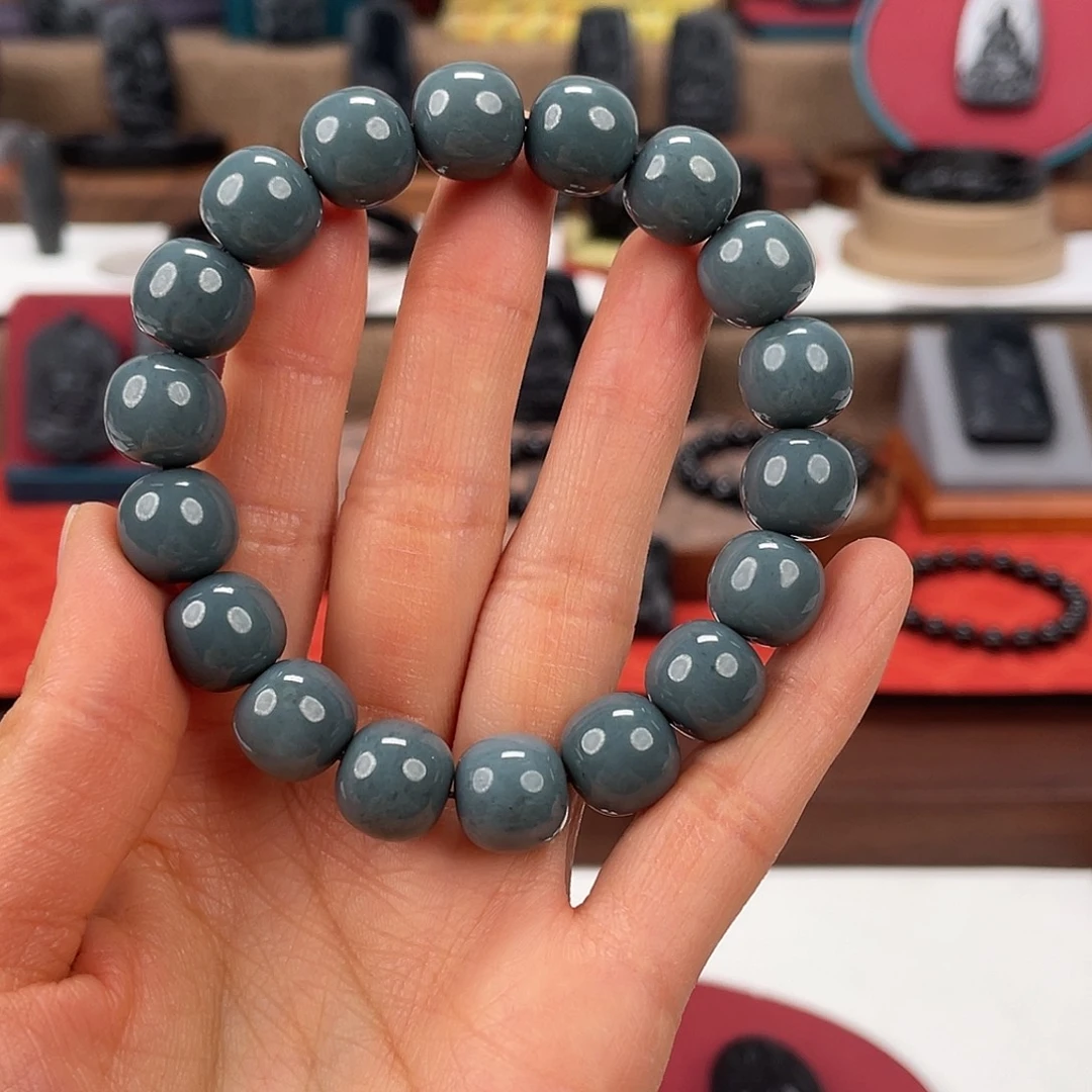 和田玉未镶嵌手串卡12精工纯莫兰迪