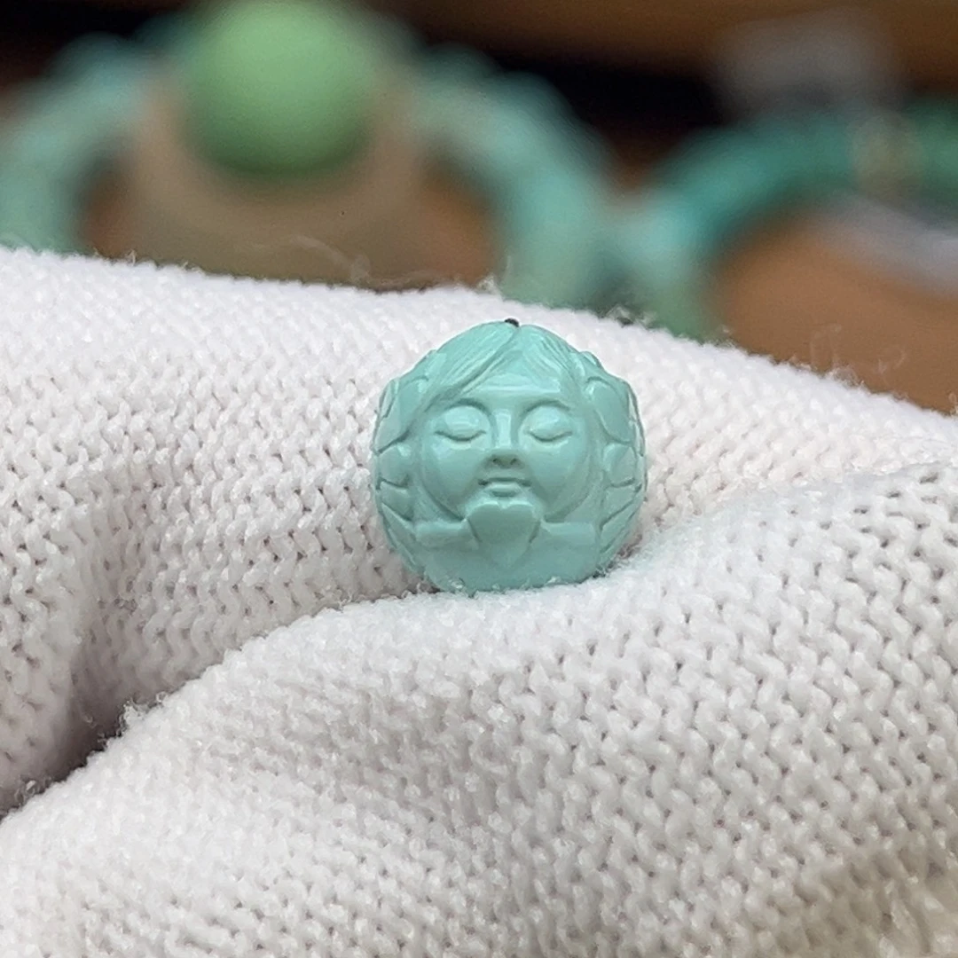 绿松石未镶嵌珠宝奇石天使宝宝珠