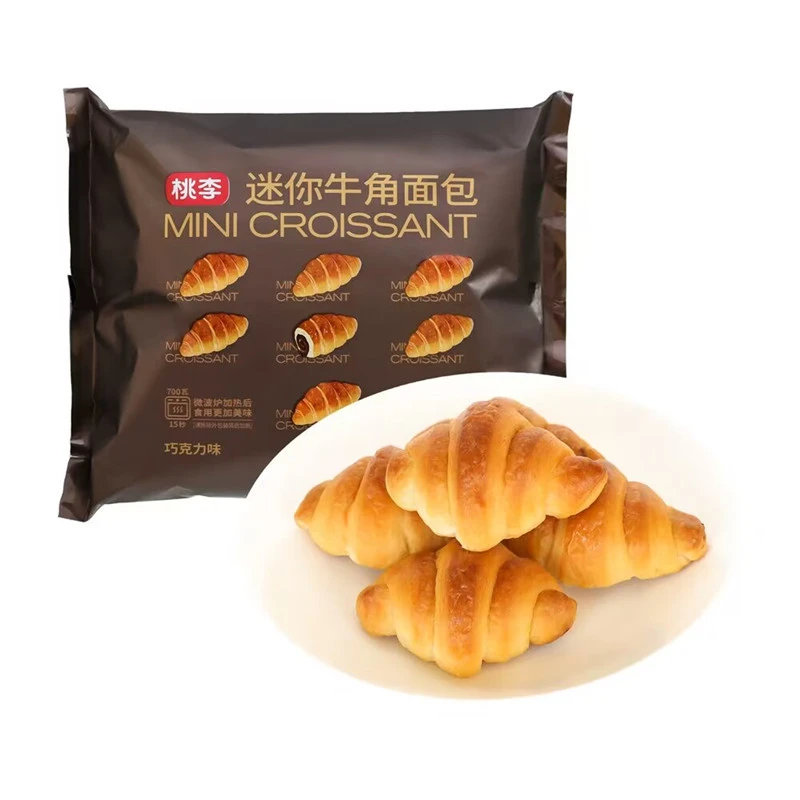 桃李迷你可面包巧克力味120g牛角颂夹心早餐巧乐角迷你下午茶充饥