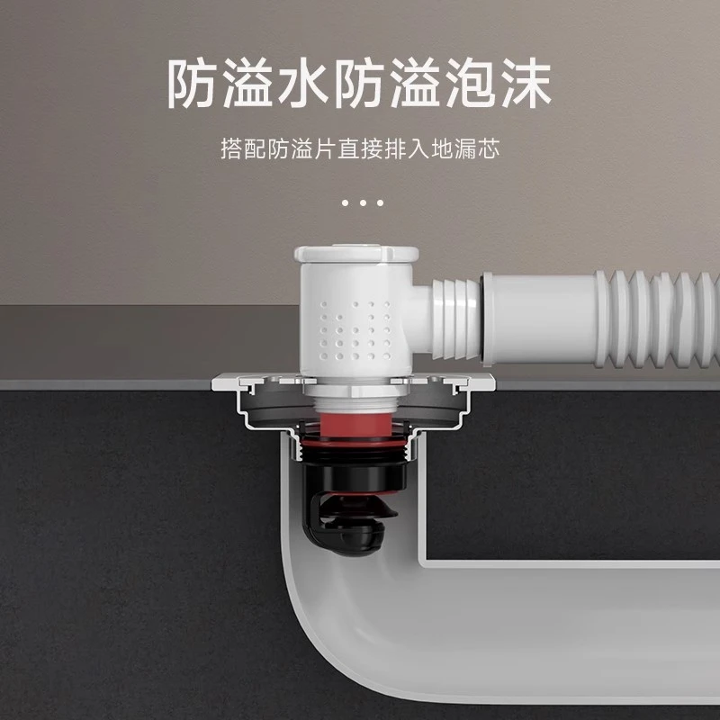 万康排水管接头下水止逆阀防反水二合一防溢水卫生间洗衣机排水管