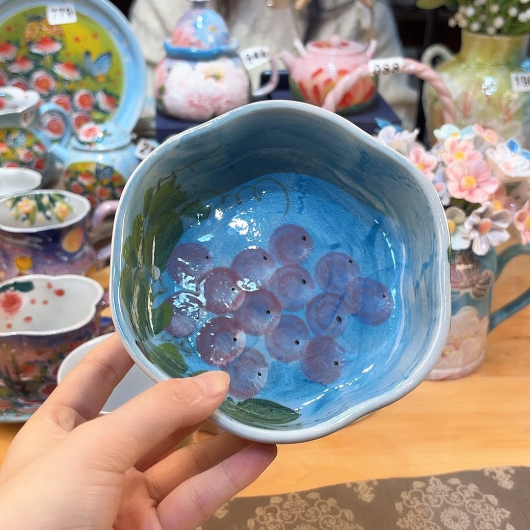 景德镇手绘高温釉下彩陶瓷茶具