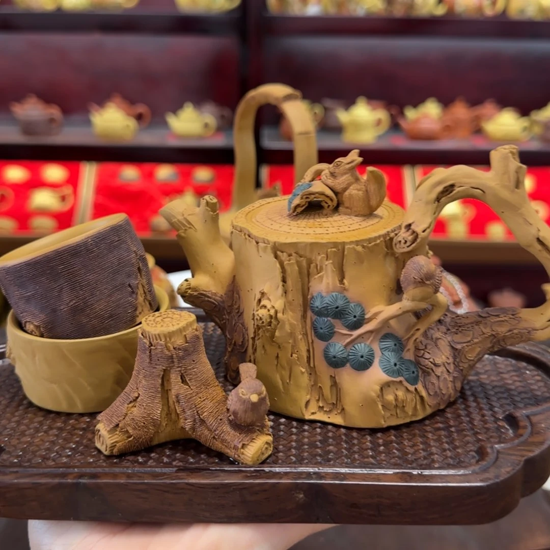 茶壶段泥枯木松鼠