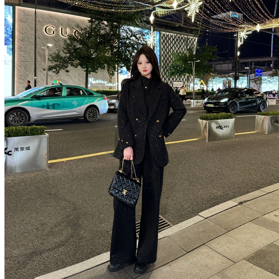 【囡囡专属】90白鸭绒星光气质时尚百搭保暖羽绒服秋冬复古名媛套装