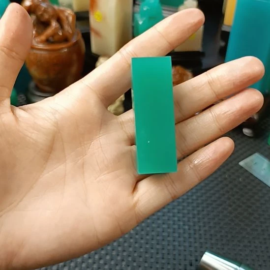 寿山石印石梅子青素章