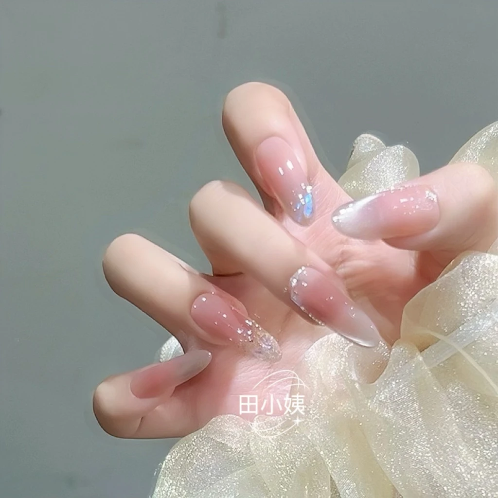 【极光猫眼】猫眼春夏季温柔款设计穿戴甲温柔纯手工气质纯欲ins风