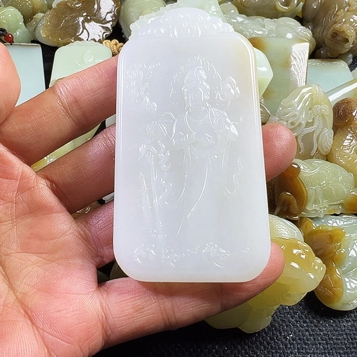 漠***踪和田玉未镶嵌吊坠(不含链)