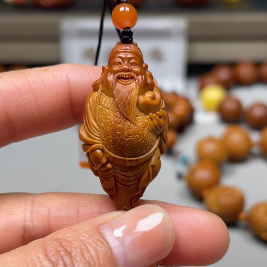 吊坠橄榄核童子财神