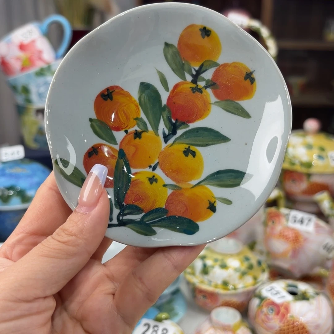 瓷片景德镇手绘高温釉下彩陶瓷茶具