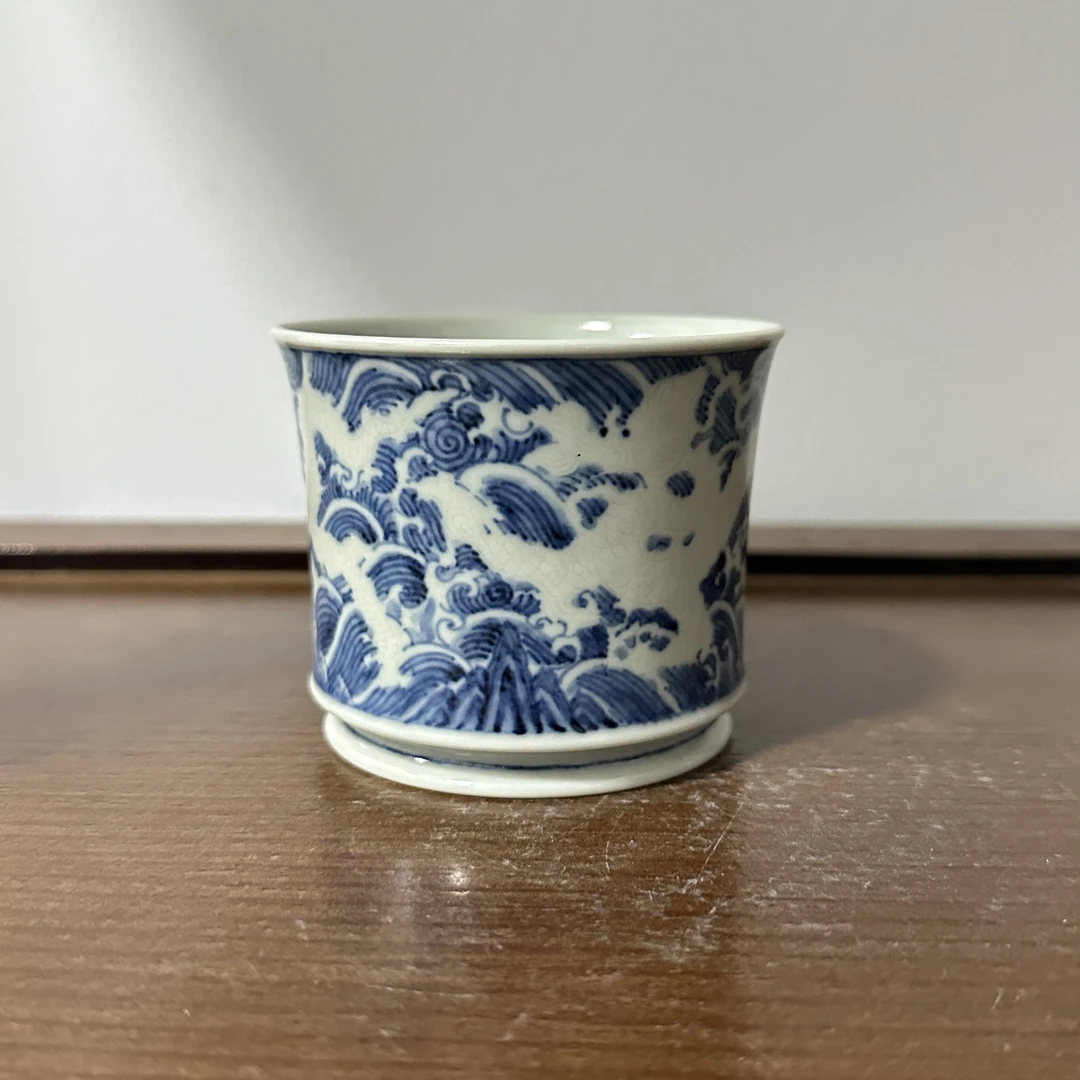 逸古堂雕刻龙纹竹节杯