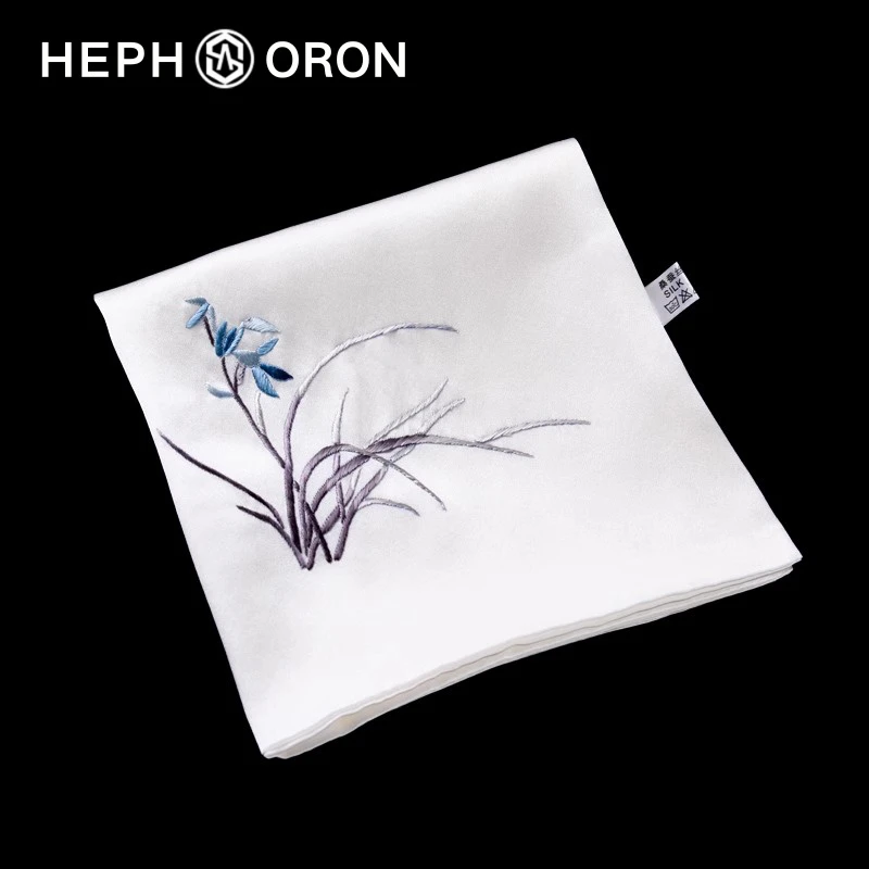 HEPHSORON苏绣丝巾礼盒送妈妈刺绣旗袍披肩百搭桑蚕丝真丝方巾
