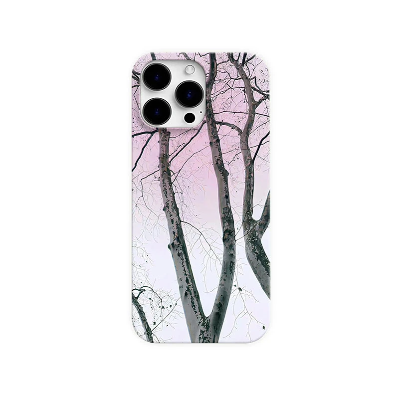 简约枯木风格适用苹果16promax高级感15/17pro小众小米华为手机壳