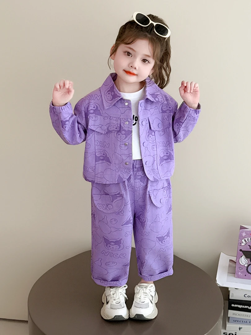 女童套装秋季2025新款洋气时尚儿童超洋气秋装女宝宝库洛米两件套