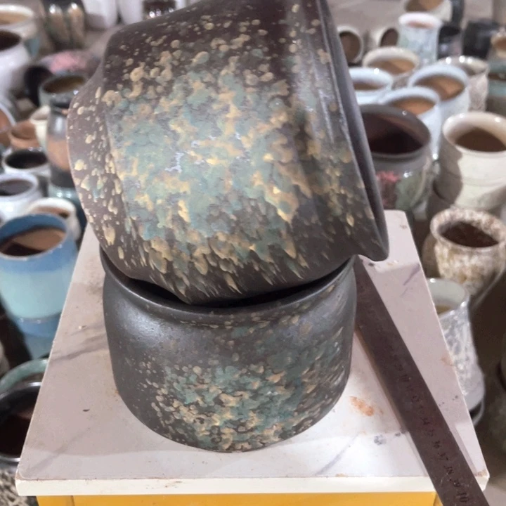 紫砂花盆口径15高度14两只正品