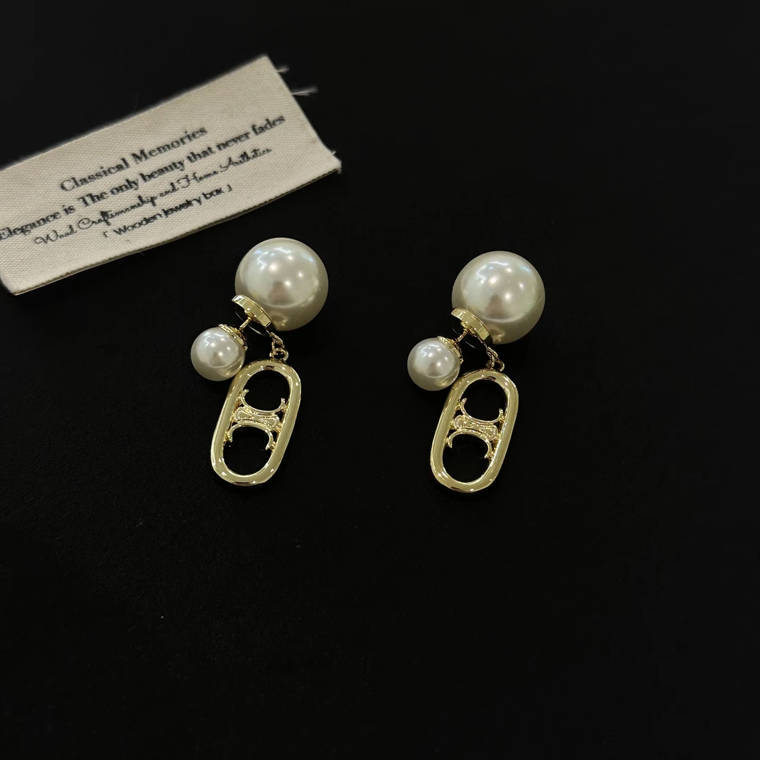 铜合金仿珍珠耳饰 前后戴灵动款猪鼻子耳环581