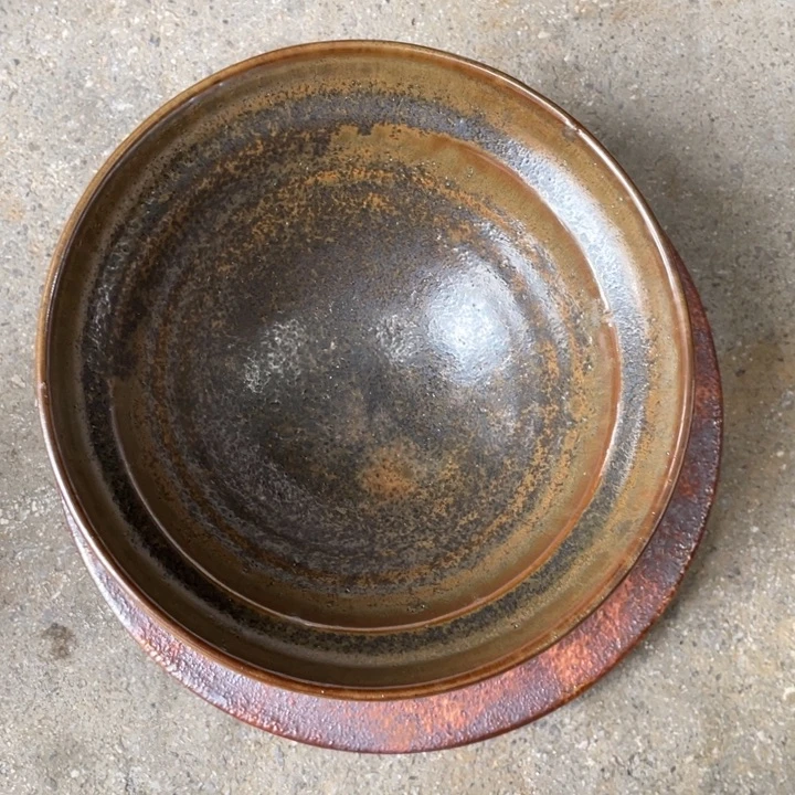 浪鬼柴烧 釉绘柴烧小*子碗