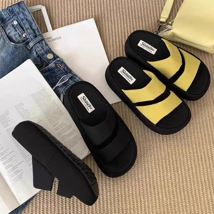 XK凉拖鞋女夏外穿2025新款厚底增高踩屎感配裙子高级感海边沙滩鞋