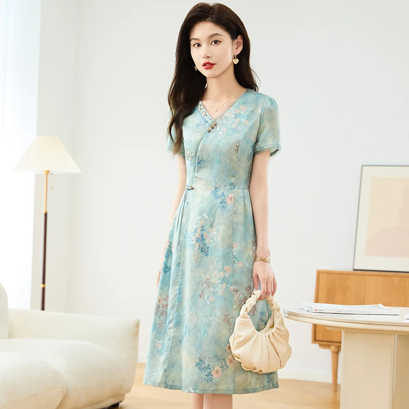 【可蓓儿】高端旗袍连衣裙2025年新款女士夏季时尚年轻高级感裙子