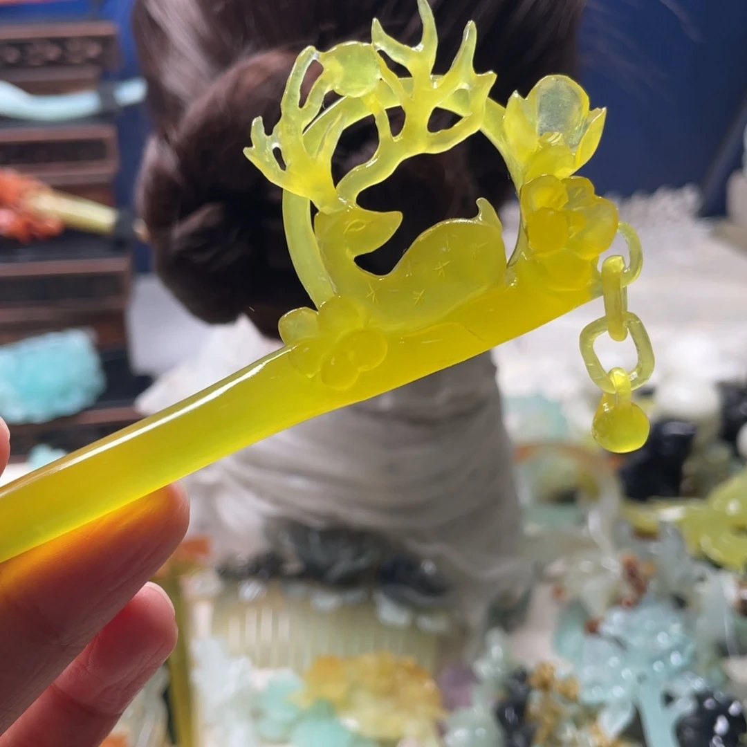 【闪购商品】未镶嵌岫玉发饰杂****板