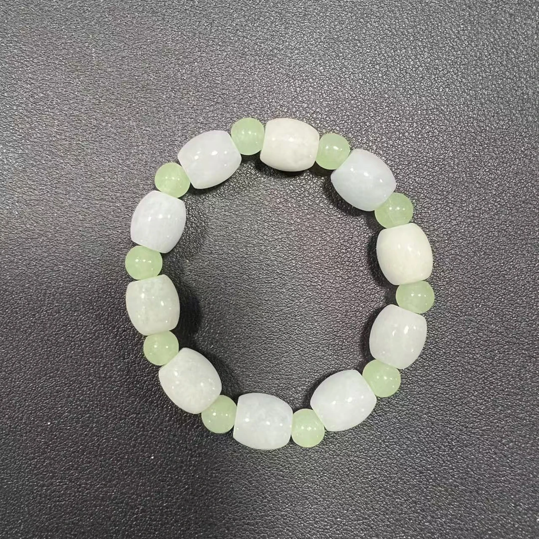 高端奢饰精美天然缅甸a货翡翠桶珠手串 C017—多样性发