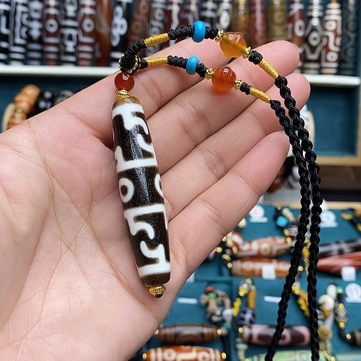 玛瑙/玉髓颈饰合金黑*