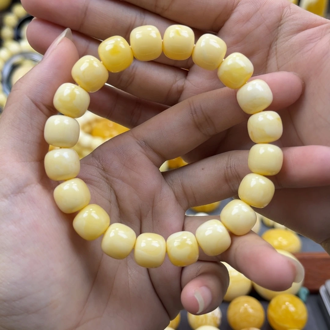 琥珀未镶嵌手串同料老邢手串11.3mm