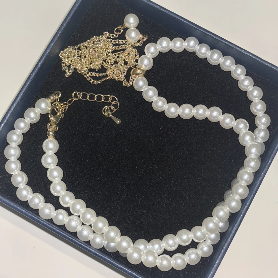 合金项链 【年末大清仓】法式仙女素款颈链白色首饰复古Z5Z230519