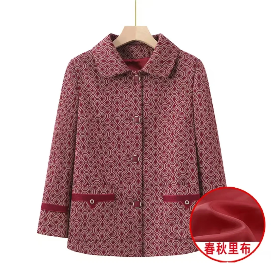 中老年人秋装女外套奶奶春秋新款老人衣服70岁80老太太妈妈装上衣