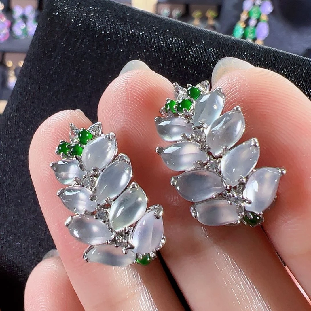 翡翠18K金镶嵌耳饰【福利款】签收后24小时鉴赏期