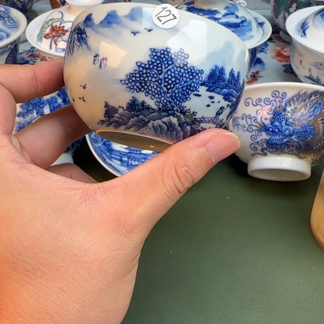 彦祖纯手工手绘茶具127