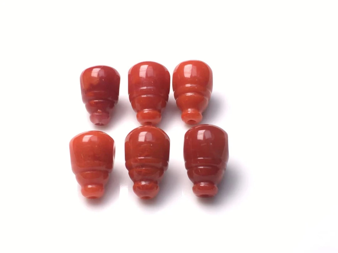 川料瓦西南红玛瑙一体三通 尺寸8~10mm左右多样性发货其中一件