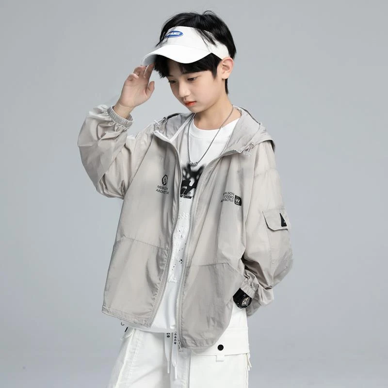 FAVMARTHA男童夏装防晒服外套2025新款夏季中大儿童男孩空调服防