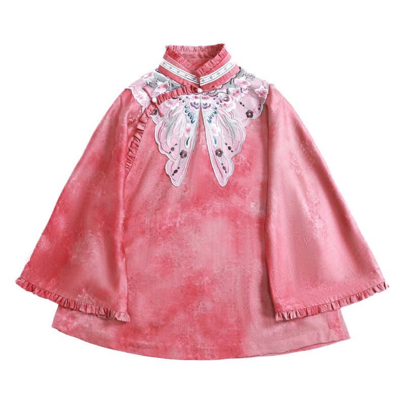 「蝶芳飞」丽古龙复古中国风手工原创设计感日常百搭女装汉服上衣