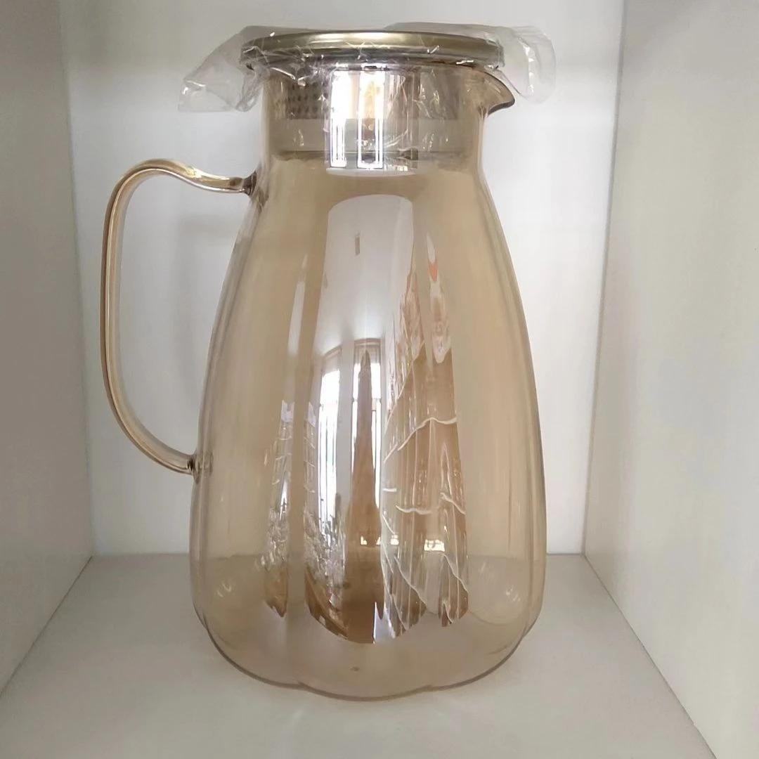 012 南瓜冷水壶套装,家用高硼硅玻璃凉水壶耐高温冷水壶套装