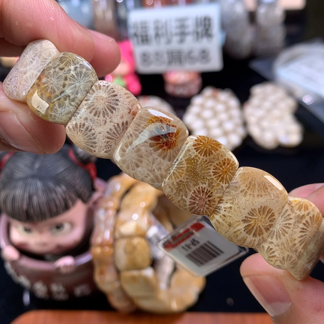 【闪购商品】颈饰未镶嵌硅化珊瑚（珊瑚玉）19号mini版型大花花