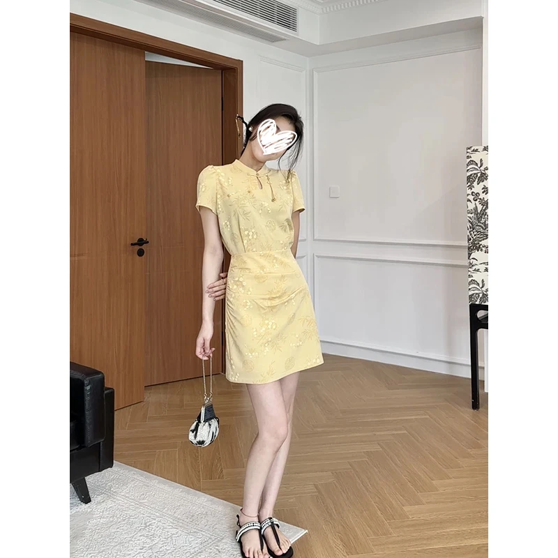 【半生韶华】夏季俏皮温婉大气显瘦新中式改良旗袍连衣裙洋气衣服女