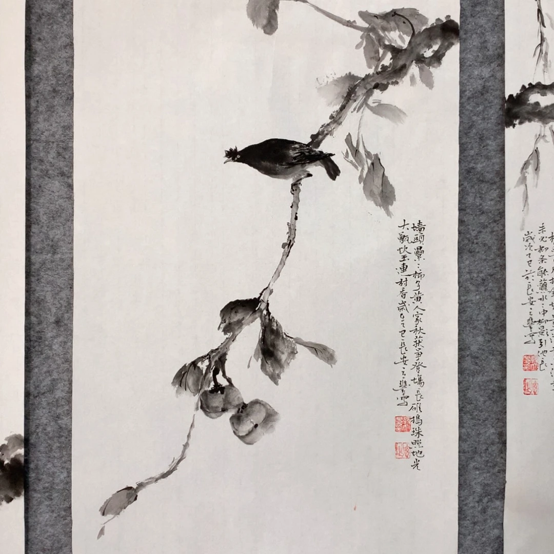 国画花鸟作品写意