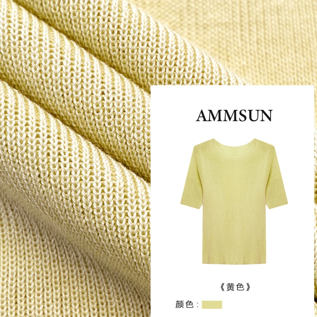 常规女秋季春季夏季纯色毛针织衫圆领宽松修身套头