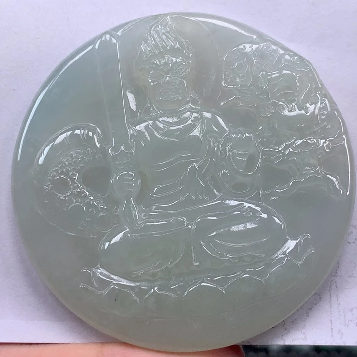 颈饰未镶嵌翡翠不动尊菩萨吊坠