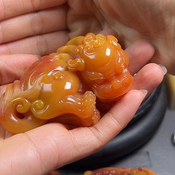 大***鱼寿山石精品印章章