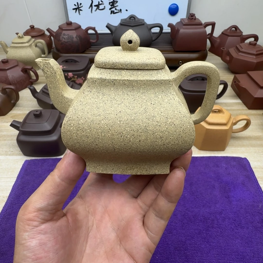 段泥壶半手工制作。芝麻段泥。四方宫灯220毫升