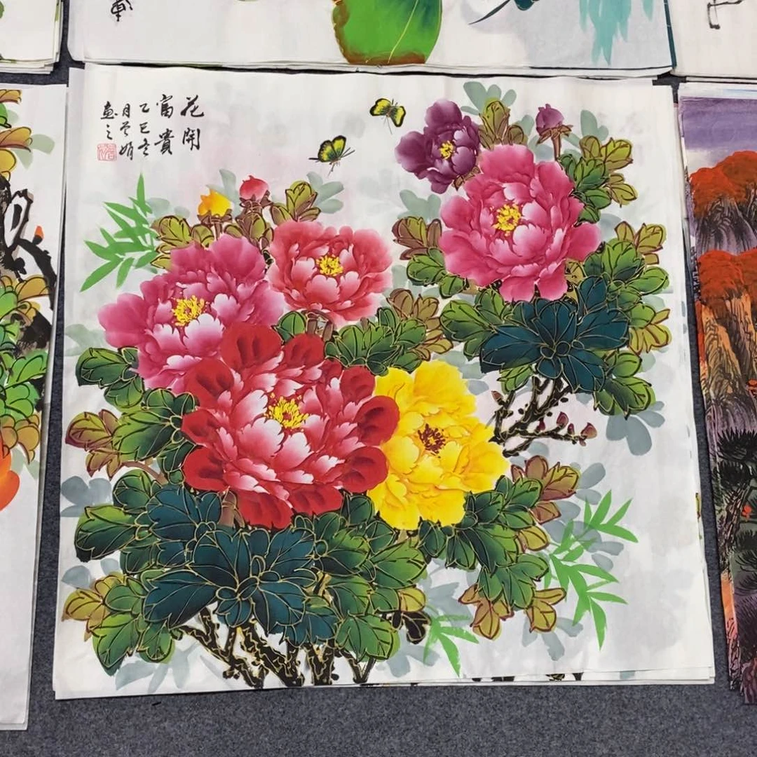 国画尺寸70✖️70四尺斗方手绘画