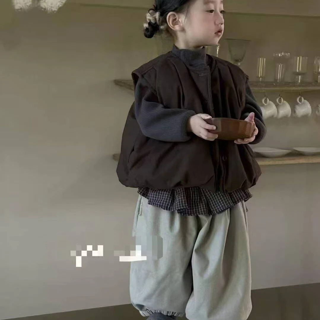 韩系女童秋冬新款外套组合洋气时髦女童装