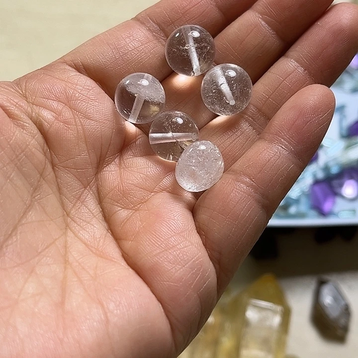 未镶嵌水晶珠宝半成品西藏喜马单珠