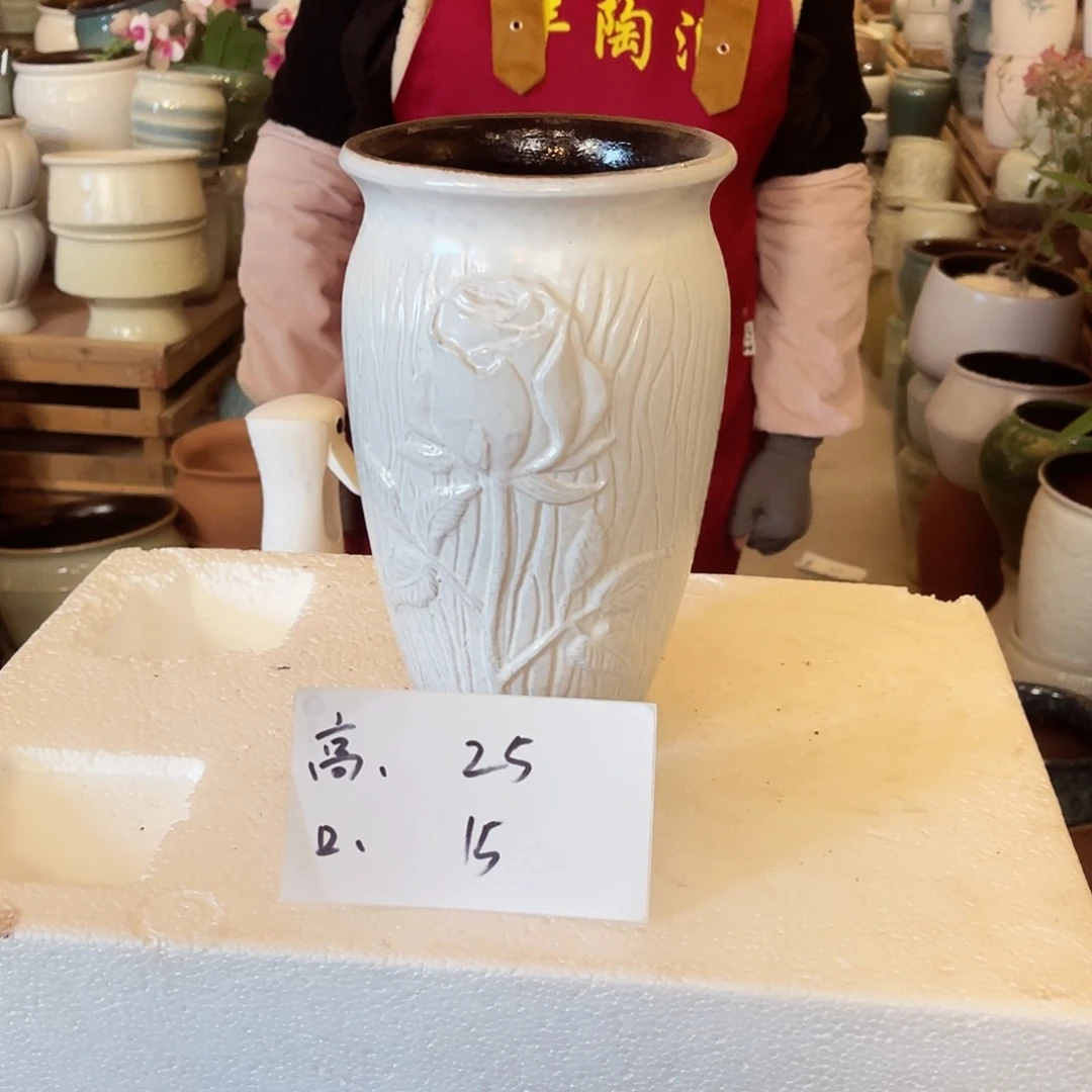 紫砂花盆高度25口径15